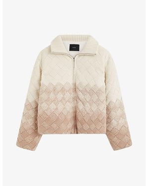 JOSEPH Weave-Knit Gradient-Effect Cotton And Silk-Blend Down Jacket - Natural