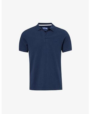 Vilebrequin Palatin Logo-Embroidered Cotton Polo Shirt - Blue