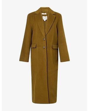 Vince Single-Breasted Notched-Lapel Wool-Cashmere Coat - Green