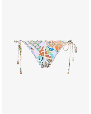 Seafolly Boheme Tie-Side Bikini Bottoms - White