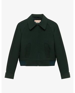 Marni Tech Twill Woven Jacket - Green