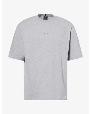 Oakley Reserve Strato Raised-Logo Cotton T-Shirt - Gray