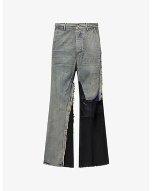Rick Owens Joris Flared Denim Pants - Gray