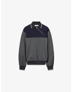 Miu Miu Asymmetric Jersey Polo Jacket - Blue