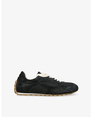 Bottega Veneta Orbit Flash Suede And Nylon Low-Top Trainers - Black