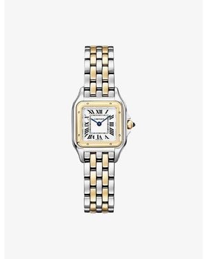 Cartier Crw3Pn0014 Panthère De Small 18Ct Rose- Steel And Diamond Quartz Watch - Metallic