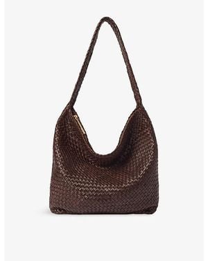 Whistles Woven Leather Tote Bag - Brown