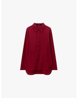 JOSEPH Joe Relaxed-Fit Silk Blouse - Red