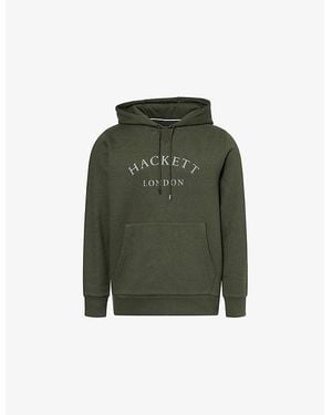 Hackett Heritage Logo-Print Cotton-Blend Hoodie - Green
