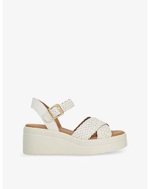 Dune Kinleys Braided-Leather Sandals - White