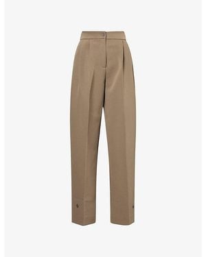 Frankie Shop Doyer Pleated Woven Trousers - Natural