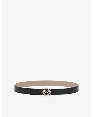 Loewe Anagram Reversible Leather Belt - White