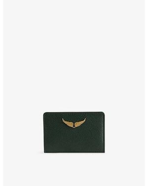Zadig & Voltaire Zv Pass Logo-Plaque Leather Cardholder - Green