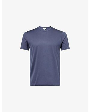 Sunspel Regular-Fit Crew-Neck Cotton T-Shirt - Blue