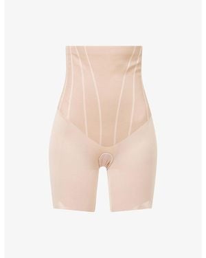 Spanx Contour High-Rise Mid-Thigh Shorts - Natural