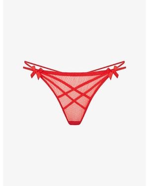 Agent Provocateur Nicki Tulle Thong - Red