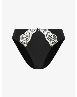 Savage x Fenty Swirly Girly Cheeky Woven Briefs - Black