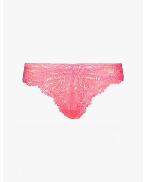 Savage x Fenty Romantic Corded Lace Brazilian Briefs - Pink