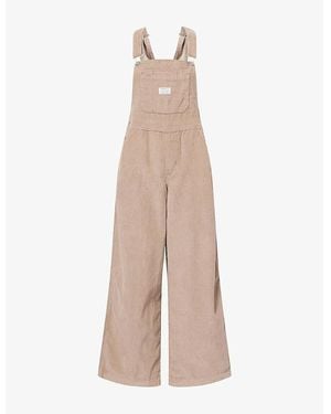 Levi's Wide-Leg Corduroy Dungarees - Natural