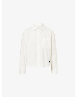 Weekend by Maxmara Boxy-Fit Patch-Pocket Cotton Shirt - White