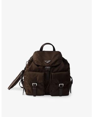 Prada Re-Nylon Medium Woven Backpack - Black