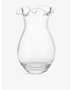 The White Company Witcombe Frill Glass Vase 28Cm - White