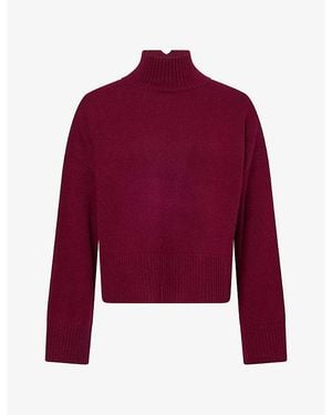 Crush Carmen High-Neck Cashmere Sweater - Red