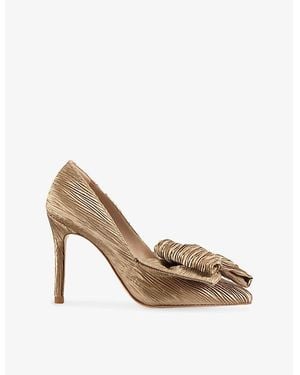 LK Bennett Vivi Bow Heeled Woven Courts - Multicolor