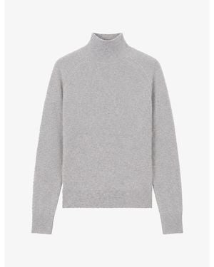 JOSEPH Oxna High-Neck Cashmere Jumper - Grey