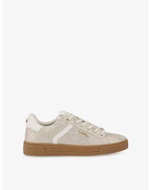 Carvela Kurt Geiger Daze Gum-Sole Faux-Leather Low-Top Sneakers - White