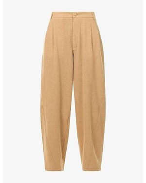 DARKPARK Phebe Wide-Leg Cashmere Wool Pants - Natural