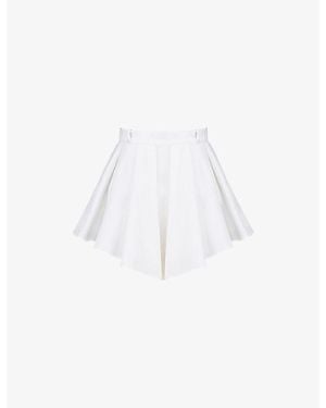 House Of Cb Lumi Flared Cotton Mini Shorts Xs (A-C Cup) - White