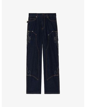 Zadig & Voltaire Perya Straight-Leg Relaxed-Fit Denim Jeans - Blue