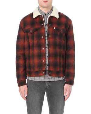 Levi's Type 3 Sherpa Wool-blend Trucker Jacket - Red