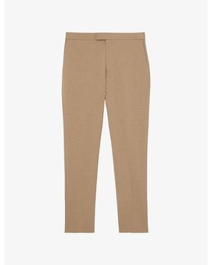 Reiss Found Slim-Fit Stretch-Woven Trousers - Natural