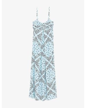 Zadig & Voltaire Rippie Bandana-Print Woven Midi Dress - Blue