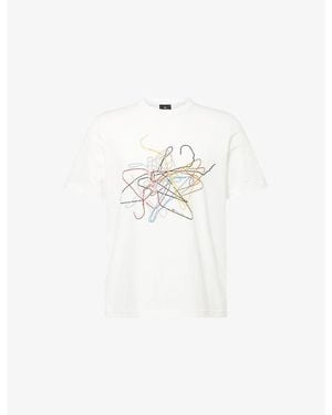 Paul Smith Hanger-Print Short-Sleeve Cotton-Jersey T-Shirt - White