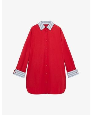 Loewe Logo-Embroidered Cotton Shirt Dress
