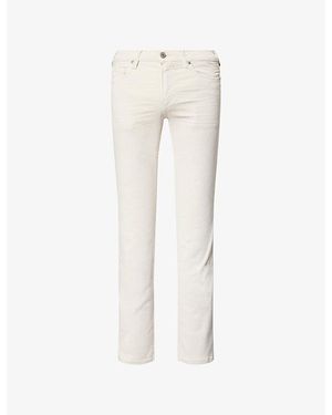 PAIGE Lennon Slim-Fit Stretch-Cotton Trousers - White