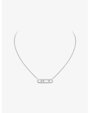 Messika Move Classique Ciselé 18Ct And 0.20Ct Diamond Necklace - Metallic