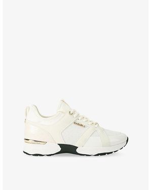 Carvela Kurt Geiger Tempo Mesh And Suede Low-Top Sneakers - White