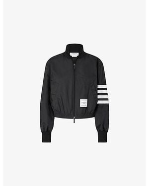 Thom Browne X Asics Zip-Up Ripstop Nylon Track Jacket - Black