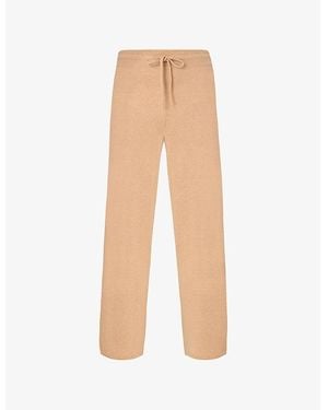 Sweaty Betty Wide-Leg Elasticated-Waist Cashmere Pants - Natural