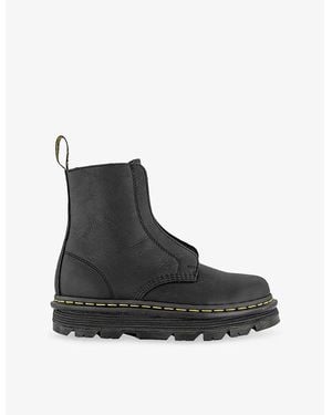 Dr. Martens Zebzag Laceless Leather Ankle Boots - Black