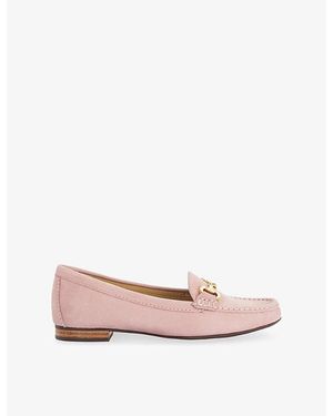 Dune Glenniee Suede Loafers - Pink
