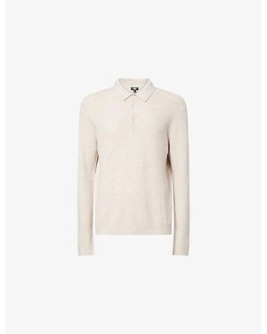 PAIGE Selwyn Waffle Knitted Polo Top - Natural