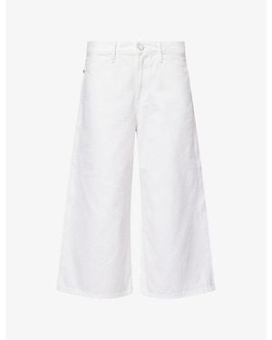 Agolde X Maria Mcmanus Skater Denim Shorts - White