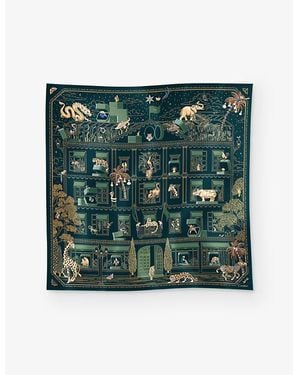 Cartier Precious Address Printed Silk-Twill Scarf - Green