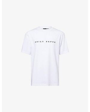 Daily Paper Alias Crewneck Cotton-Jersey T-Shirt - White