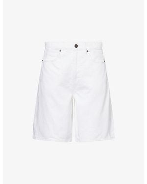 ME+EM Bermuda Cotton Denim Shorts - White